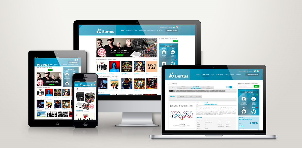 Het My Bertus-bestelplatform op desktop, laptop, tablet en telefoon